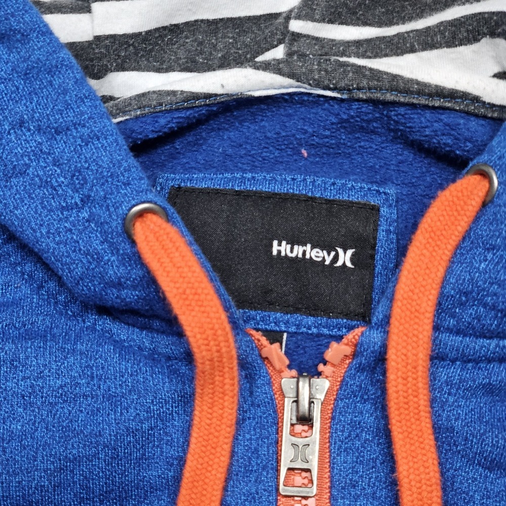 Hurley Signature Rat "Yeah Buddy" Blue & Orange Full Zip Hoodie Men's Size Med - Picture 2 of 13